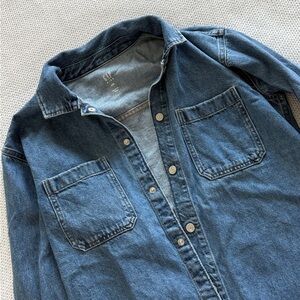 Denim Button-Up Shirt